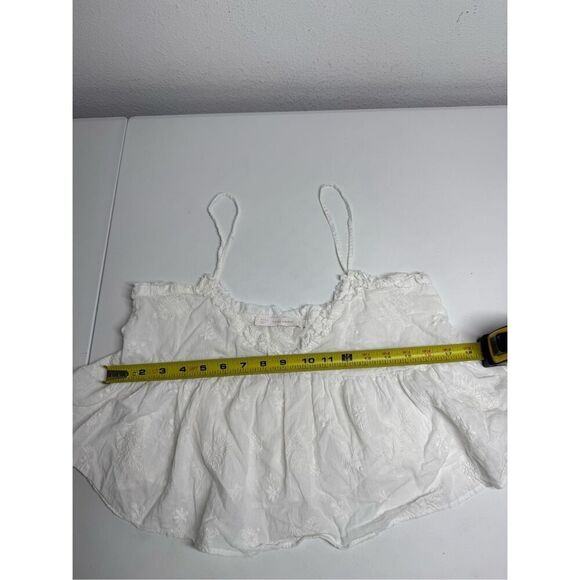 Zara Women’s Bohemian Bodydoll Cotton Embroidered Top Size L Spaghetti Straps - Picture 6 of 11